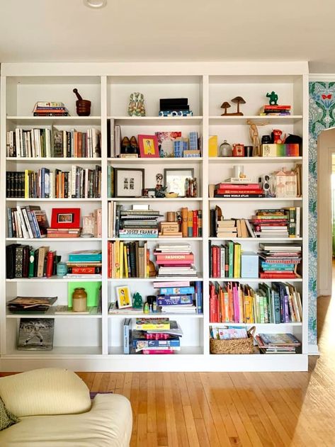 5 Golden Rules for a Perfect IKEA BILLY Bookcase Hack | Apartment Therapy Bookcase Stairs, Ikea Shelf Hack, Ikea Book, Bookcase Hack, Billy Ikea, Billy Bookcase Hack, Billy Regal, Ikea Billy Bookcase Hack, Ikea Bookcase