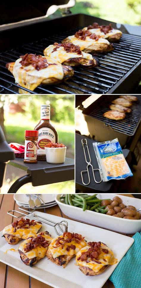 This easy-cheesy Grilled Monterey Chicken is the most delicious grilling combo ever. (Cheese + Bacon + BBQ = YES) You’re going to want this on the menu this weekend FOR SURE. *We love this!!! Food For The Grill Ideas Dinners, Lunch Ideas On The Grill, Grilled Monterey Chicken, Dinners For The Grill, Cheap Grilled Dinners, Easy Grill Dinner Recipes, Grillout Food Ideas, Easy Dinner Recipes On The Grill, Good To Grill