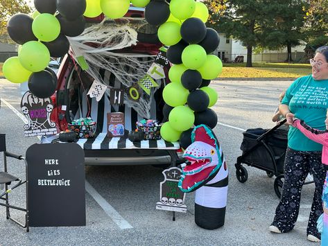 Beetlejuice Boo Basket, Trunk Or Treat Halloween Ideas, Trunk Or Treat Beetlejuice Ideas, Beatle Juice Trunk Or Treat Ideas, Beetlejuice Trunk Or Treat Ideas For Cars, Beetlejuice Trunk Or Treat Ideas For Suv, Trunk Or Treat Ideas For Cars Beetlejuice, Trunk Or Treat Beetlejuice, Beetle Juice Trunk Or Treat Ideas