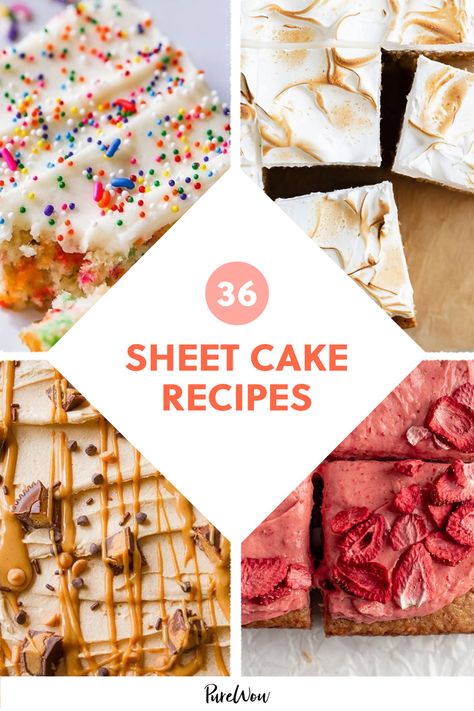 Sheet Pan Layer Cake, Sheet Cake Recipes For A Crowd, Christmas Sheet Cake Recipes, Sheet Cake Recipes 9x13, Easy Sheet Pan Desserts, Sheet Cakes Recipes, Half Sheet Cake Recipe, Birthday Cake Sheet, Lavender Baking