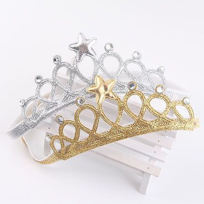 Star Crown Headband - Gold or Silver Angle Baby, Baby Crown Headband, Lace Weaving, Silver Hair Accessory, Baby Tiara, Red Hair Accessories, Pink Hair Accessories, Baby Crown, Girls Crown