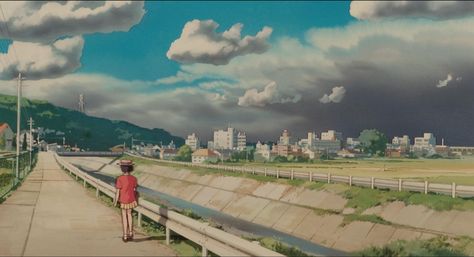 Tohad on Twitter: "Backgrounds from Whispers Of The Heart (Mimi wo Sumaseba, 1995, Studio Ghibli ) :… " Whisper Of The Heart, Ghibli Movies, Beautiful Places Nature, Hayao Miyazaki, Aesthetic Gif, Heart Wallpaper, Aesthetic Images, Miyazaki, Anime Background