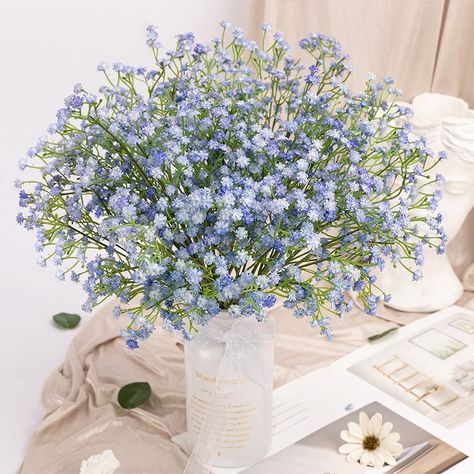 N&T NIETING Gypsophila Artificial Flowers, 10 Pieces Gypsophila Plants for Wedding Bridal Bouquets Home Craft and Decoration : Amazon.de: Home & Kitchen Gypsophila Bouquet, Fake Flower Bouquet, Future Bedroom, Breath Flowers, Home Decor Blue, Balcony Plants, Baby Breath, Twinkling Stars, Diy Wedding Bouquet