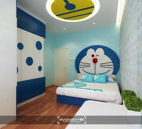 Doraemon Bedroom Doraemon Room, Bedroom Lamps Design, Cool Loft Beds, Living Room Wall Wallpaper, Luxury Room Design, Cute Doraemon, Wall Wallpapers, Kids Bedroom Ideas, Childrens Bedroom Decor