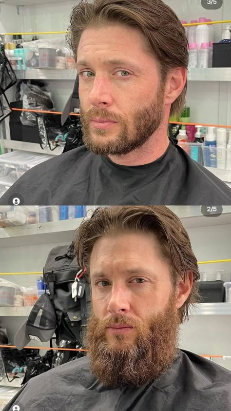 Soldier Boy Haircut, Jensen Ackles Haircut, Soldier Boy The Boys, Jensen Ackles Family, Ackles Family, Soldier Boy, Beard Hairstyle, Winchester Boys, Actor John