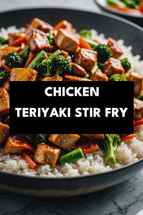 A photo of a  Chicken Teriyaki Stir Fry a Stir fry Recipes Teriyaki Stir Fry Recipes, Chicken Terriaki Chicken Stir Fry, Chicken Recipes Stir Fry, Chicken Stir Fry Recipes, Chicken Teriyaki Stir Fry, Easy Chicken Stir Fry Recipe, Quick Stir Fry Recipes, Chicken Vegetable Stir Fry, Chinese Dishes Recipes