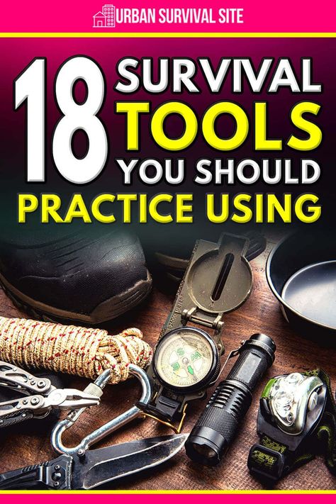 There's no point in owning survival tools if you don't know how to use them. Here are some common survival tools to practice using. Check Prepers Survival Guide, No Grid Survival Projects, Survivor Tips, Wood Gasifier, Survival Knowledge, Urban Survival Kit, Survival Prep, Survival Preparedness, Survival Skills Emergency Preparedness