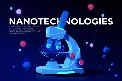 Nanotechnologies research cartoon banner | Free Vector Nanotechnology Art, Cartoon Banner, Materials And Structures, Science Stickers, Richard Feynman, Free Banner, Arms Race, Vector Banner, Free Cartoons