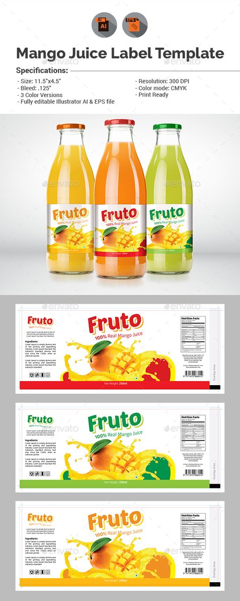 Juice Label Template — Vector EPS #label #mango juice • Download ➝ https://graphicriver.net/item/juice-label-template/18842680?ref=pxcr Mango Juice Packaging, Fruit Juice Packaging, Juice Ad, Juice Label, Packaging Template Design, Juice Branding, Fruit Packaging, Juice Packaging, Bottle Label Template