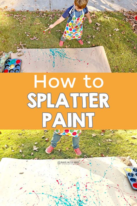 Diy Splatter Paint Canvas, Splatter Painting For Kids, Splat Painting, Splatter Paint Canvas, Paint For Kids, Paint Splatter Art, Paint Splats, Splatter Art, Painting Activities