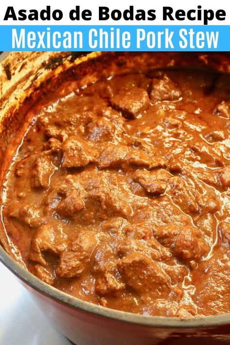 Spicy Meat Recipes, Mexican Pork Crockpot, Leftover Pork Roast Recipes Mexican, Mexican Pork Stew Recipes, Mexican Pork Shoulder Recipes, Pork In Red Sauce Mexican, Pork Guisado Recipes, Pork Tenderloin Stew Recipes, Pork Tomato Recipe