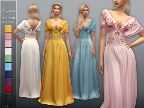 Sifix's Myrcella Dress Barbie Dress Cc Sims 4, Sims 4 Cc Maxis Match Clothing Shirt, Myrcella Baratheon, Sims Medieval, Alpha Cc, Die Sims 4, Royal Clothes, Pelo Sims, Sims 4 Dresses