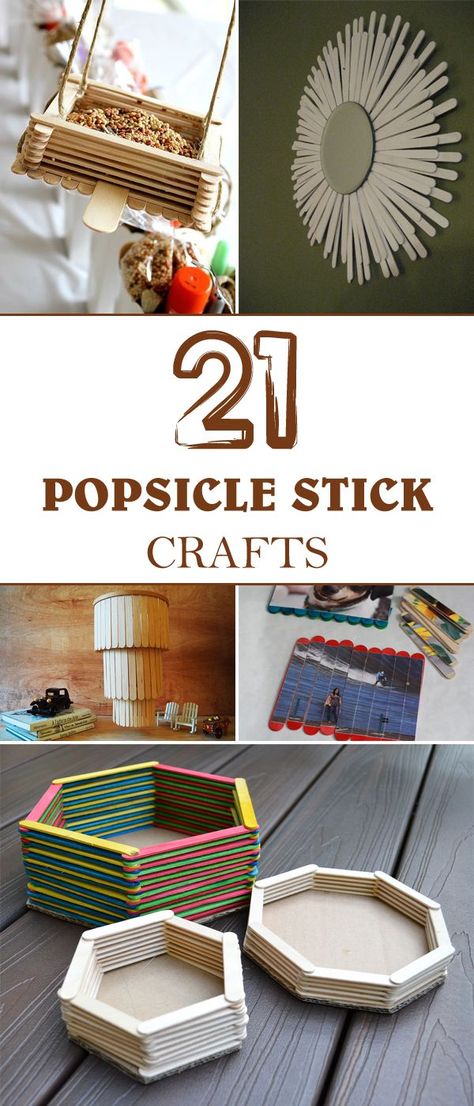 Popsicle stick crafts are so popular because they’re inexpensive, fun and make cute things. Make Cute Things, Stick Crafts For Kids, Craft Stick Projects, Popsicle Stick Art, Popsicle Stick Crafts For Kids, Popsicle Art, Diy Popsicle, Popsicle Crafts, Stick Crafts