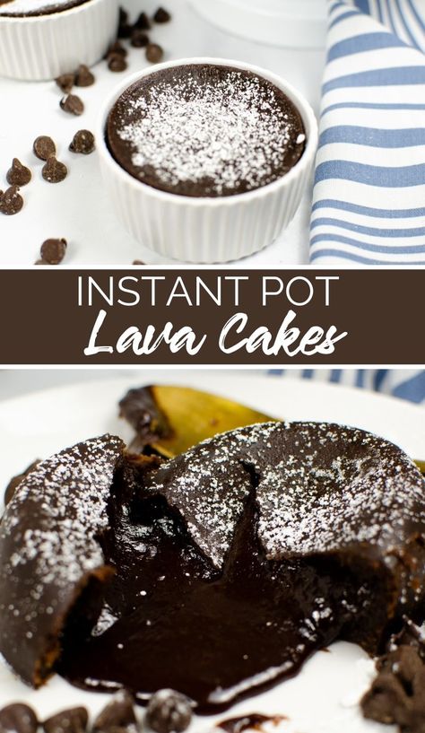 Lava Cake Recipe Instant Pot, Instant Pot Chocolate Lava Cake, Lava Cake Instant Pot, Instant Pot Cookies Recipes, Instant Pot Recipes Desserts Easy, Best Instant Pot Dessert Recipes, Dessert In Instant Pot, Instant Pot Cookies, Insta Pot Deserts