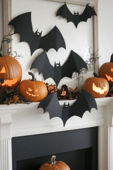 "Hang up some spooky fun with DIY Halloween Bat Garland! 🦇🎃 Perfect for giving your home a festive Halloween feel. #HalloweenDecorDIY #BatGarlandIdeas #SpookyHomeInspiration" Halloween Bats Diy, Bat Garland, Halloween Garland, Festive Look, Halloween Bat, Easy Diy Halloween, Spooky Decor, Halloween Festival, Halloween Bats