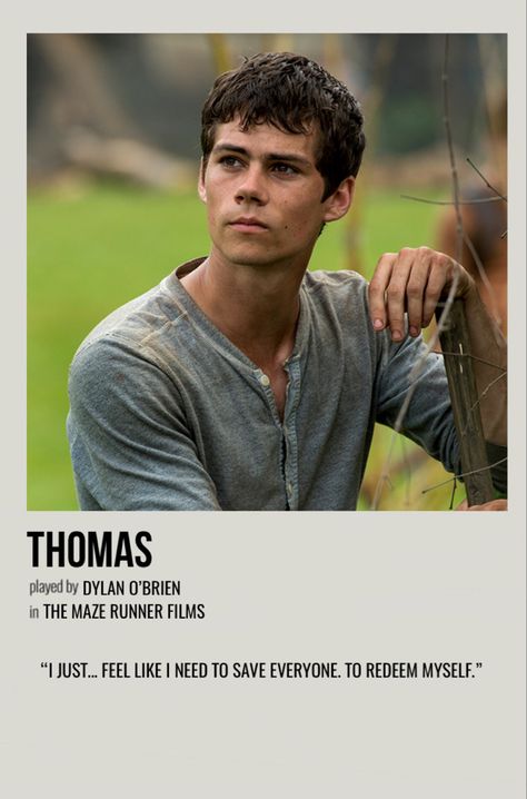 minimal polaroid character poster for thomas from the maze runner films Thomas Maze Runner, Maze Runner Characters, Polaroid Movie Poster, Movie Character Posters, Maze Runner Thomas, Maze Runner Trilogy, Character Poster, Maze Runner Movie, Film Posters Minimalist