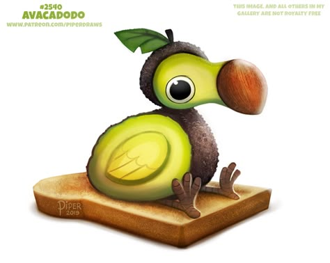 Animal Combinations Drawings, Piper Draws, Cryptid Creations, Piper Thibodeau, Daily Doodles, Human Animal, Fruit Animals, Arte Doodle, 귀여운 음식 그림