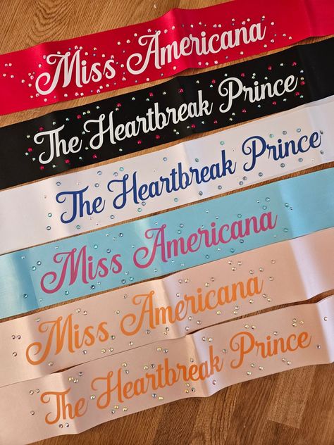 Heartbreak Prince Outfit, Stud Prom, Miss Americana And The Heartbreak, Taylor Swift Halloween Costume, Americana Outfits, Pageant Sashes, Diy Prom, Miss Americana, Prince Costume