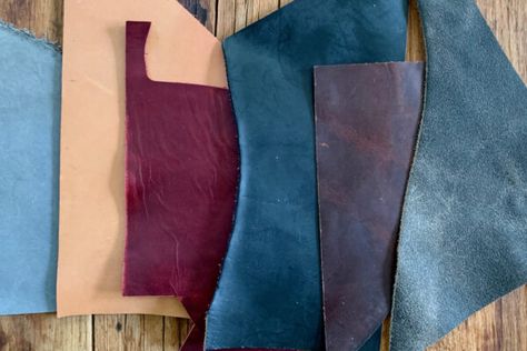 Sewing Leather With A Sewing Machine, Sewing Leather By Hand, Leather Sewing Projects, Suede Projects, Sewing Stitches By Hand, Leather Types, Leather Bag Tutorial, Leather Tutorial, Leather Jewelry Making