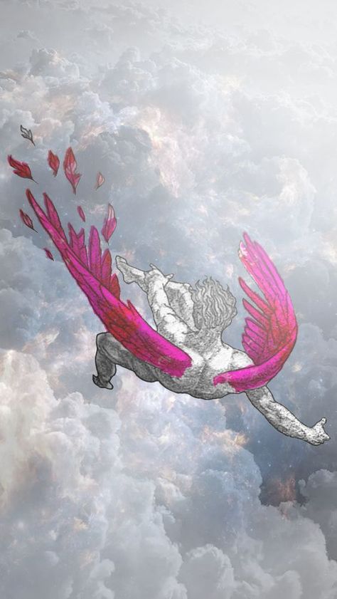 just another composite showing an angel falling from the sky Icarus Wallpaper Greek, Angel Falling From The Sky, Falling Wallpaper, Angel Falling, The Sky Wallpaper, Fallen Angel Aesthetic, Fallen Angel Art, Fall Anime, Wallpaper Seni