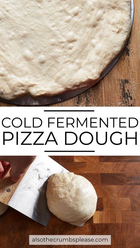 Bubbly Pizza, Fermented Pizza Dough, Fermented Pizza Dough Recipe, Sourdough Pizza Dough, Best Pizza Dough Recipe, Refrigerated Pizza Dough, Best Pizza Dough, Pizza At Home, Easy Cold