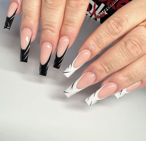 Ny Nails, Acrylic Nails Stiletto, Anime Nails, Stylish Nails Designs, Gel Nails Diy, Nails Now, Sassy Nails, French Tip Acrylic Nails, Classy Acrylic Nails