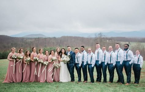 Dusty rose and navy wedding / mountain wedding / spring wedding / Virginia / Pink / rose / florals / rainy wedding Navy Tan And Pink Wedding, Dusty Rose Bridesmaid Dress Navy Blue Groomsmen, Dusty Blue And Blush Wedding Groomsmen, Groomsmen Attire Navy Blue And Blush Pink, Dusty Pink And Navy Wedding, Desert Rose And Navy Wedding, Dusty Pink And Navy Blue Wedding, Dusty Rose And Navy Blue Wedding Theme, Navy Blue And Dusty Rose Wedding