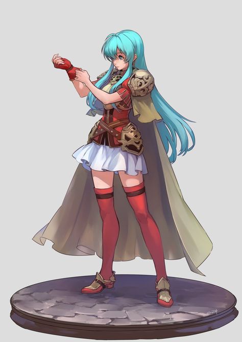 Media Tweets by 西木あれく (@aureolin24) / Twitter Eirika Fire Emblem, Aqua Eyes, Red Gloves, Fire Emblem Characters, Shoulder Armor, Fire Emblem Heroes, Sacred Stones, Female Character Design, Gorgeous Art