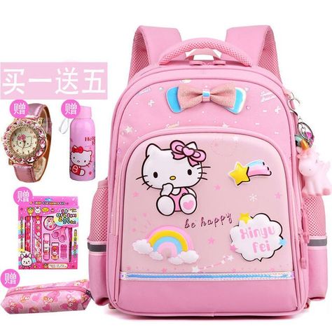 Hello Kitty Backpack For School, School Hello Kitty, Hello Kitty School Bag, Hello Kitty School, Hello Kitty Backpack, Kitty Backpack, Backpack School, Pretty Bags, Bagpack