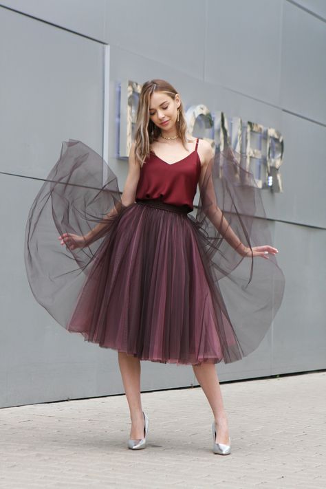 Ruffle tulle dress