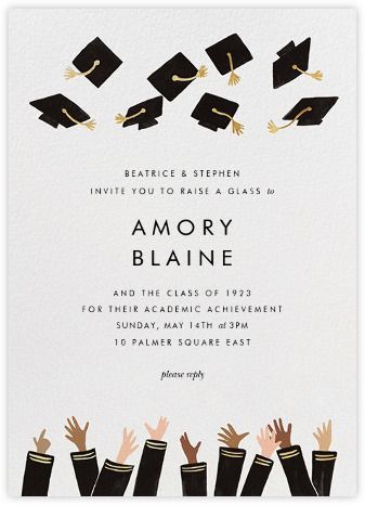 Rifle Paper Co. invitations - Paperless Post Convocation Invitation Card, Graduation Logo, Graduation Party Invitations Templates, Online Party Invitations, Graduation Invitations Template, Grad Invitations, Graduation Signs, Paperless Post, Congratulations Graduate