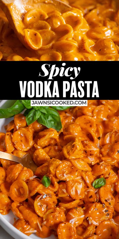 Few Recipe Meals, New Years Pasta Dinner, Vodka Sauce Recipe Gigi Hadid, Spicy Flavorful Recipes, Yummy Pasta Sauce Recipes, 30 Minute Dinner Recipes Healthy, Easy No Prep Crockpot Meals, Spicy Vodka Sauce Pasta, Spicy Ravioli Recipe