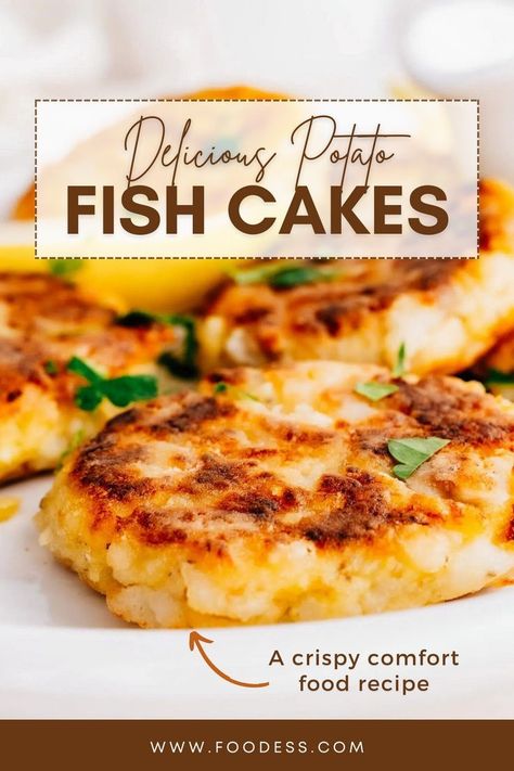 Crispy Potato Fish Cakes are an easy and quick dinner recipe that is perfect for any fish lover. These fish cakes are made with cod and potatoes, and are pan-fried to perfection. It is also a great way to use up any leftover fish, and are sure to be a hit with the whole family either as an Appetizer or for Lunch and Dinner. Serve them with your favorite dipping sauce and enjoy! Find the full Canadian Fish cakes recipe on my blog. Leftover Cod, Cod And Potatoes, Potato Fish Cakes, Fish Cake Recipe, Leftover Fish, Cod Fish Cakes, Fish Cakes Recipe, Canned Fish, Potato Patties