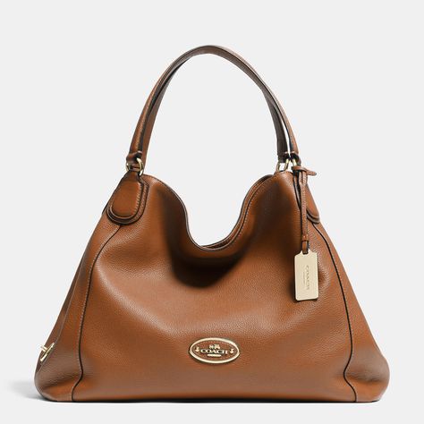 Edie Shoulder Bag in Pebble Leather Coach Edie Shoulder Bag, Coach Handbags Outlet, Cheap Coach Bags, Womens Designer Bags, Perfect Handbag, Coach Handbag, Handbag Outlet, Essential Items, Coach Bag