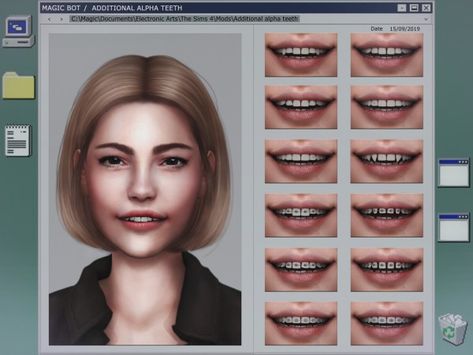 Teeth: Additional alpha teeth from Magic Bot • Sims 4 Downloads Sims4cc Accessories, Pose Friends, The Sims 4 Cabelos, Sims 4 Piercings, Sims 4 Cc Eyes, Cc Sims4, The Sims 4 Skin, Makeup Cc, Intimo Calvin Klein