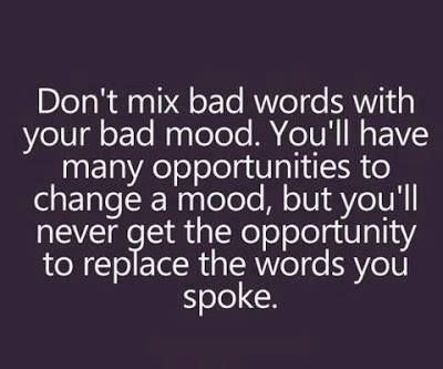 So true. You can't take back the words once they are released from your mouth. So speak encouraging words always. Speak life. Think Before You Speak, Words Worth, Bad Mood, It Goes On, Wonderful Words, Quotable Quotes, A Quote, True Words, Good Advice