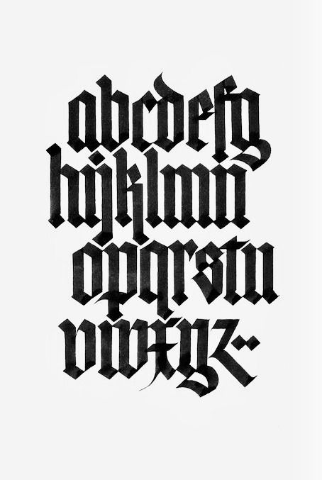 Dark Typography, Alphabet Graffiti, Tattoo Fonts Alphabet, Tattoo Fonts Generator, Lettering Styles Alphabet, Gothic Lettering, Tattoo Lettering Styles, Graffiti Lettering Fonts, Old English Font