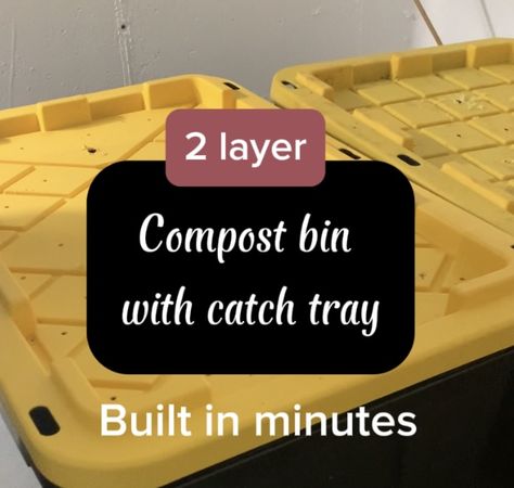 DIY Two Layer Worm Bin Worm Bins How To Build, Diy In Ground Worm Compost Bin, Diy Vermicompost Bin, Worm Bin Diy, Vermicomposting Diy, Diy Worm Compost Bin, Worm Beds, Worm Bin, Worm Castings