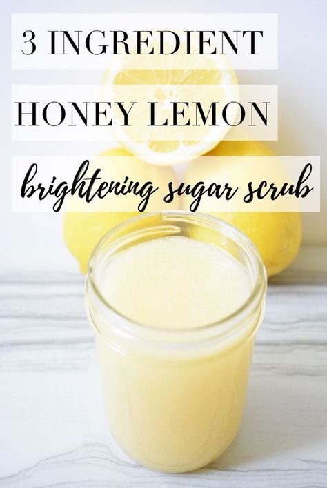 Got acne scars? This 3 ingredient honey lemon brightening sugar scrub is a MUST try!  #women #beauty #health Honey Sugar Scrub, Lemon Sugar Scrub, Honey Diy, Sugar Scrub Recipe, Face Scrub Homemade, Diy Kosmetik, Diy Body Scrub, Sugar Scrub Diy, Diy Scrub