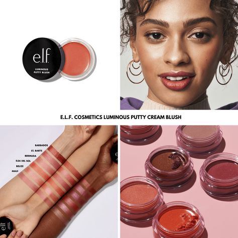 e.l.f. Cosmetics has just released their new Luminous Putty Cream Blush and we've got all the details!  The blush is available now and priced at $7. The post e.l.f. Cosmetics Luminous Putty Cream Blush appeared first on BeautyVelle | Makeup News. Elf Putty Blush Swatches, Elf Luminous Putty Blush, Elf Cream Blush, Elf Putty Blush, Putty Blush, Elf Blush, Dream Makeup, Youre Like Really Pretty, E.l.f. Cosmetics