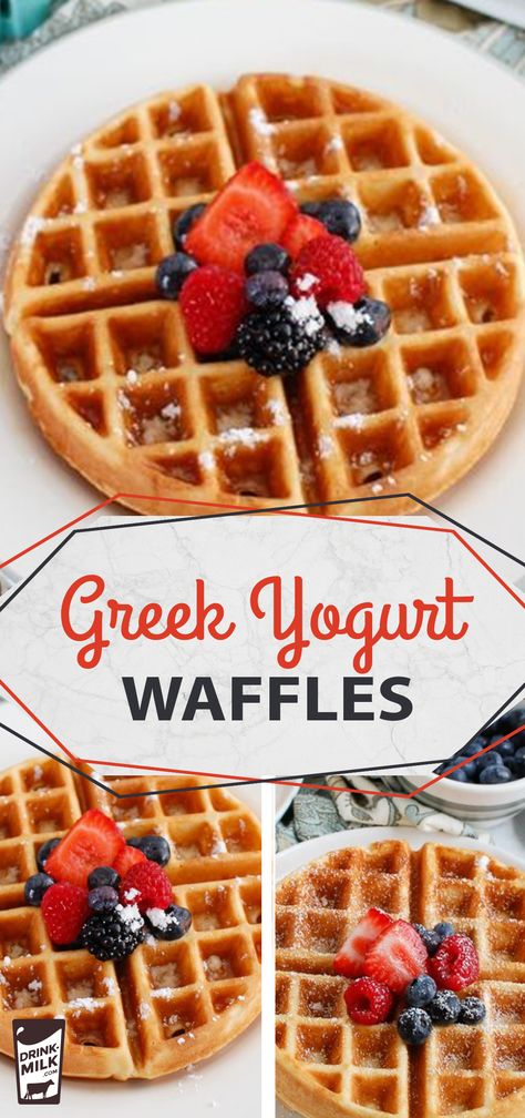 Yogurt Waffle Recipe, Healthy Breakfast Recipes Indian, Greek Yogurt Waffles, Yogurt Waffles, Waffles Healthy, Healthy Breakfast Recipes Clean Eating, Breakfast Ideas Healthy Clean Eating, Yogurt Greek, Waffle Recipe Healthy