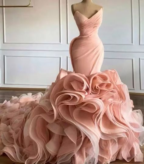 Strapless Wedding Dress Mermaid, Wedding Dresses Mermaid Sweetheart, Swan Dress, Off Shoulder Wedding Dress, High Neck Wedding Dress, Muslim Wedding Dresses, Pink Wedding Dress, Pink Mermaid, Mermaid Wedding Dresses