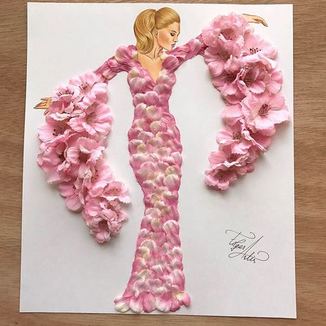 Siluete Umane, Fashion Illustration Dresses, Fashion Illustration Sketches, Creative Artwork, Fashion Art Illustration, Fashion Design Drawings, Fashion Design Sketches, Art Dress, Arte Floral