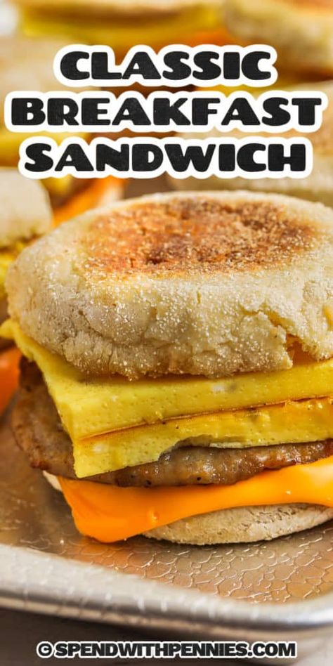 Breakfast Sandwich Make Ahead, Homemade Breakfast Sandwich, Jimmy Dean Breakfast Sandwiches, Breakfast Sandwiches Frozen, Easy Breakfast Sandwich, Dunkin Coffee, Jimmy Dean Sausage, Breakfast Enchiladas, Homemade Sandwich