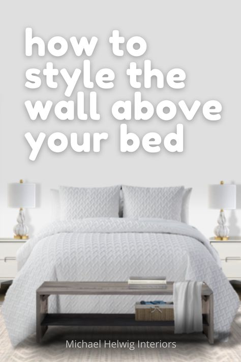 Pictures Above Bed Ideas, Decorating Above Bed, Bedroom Without Headboard, Bedroom No Headboard, No Headboard Ideas Bedroom, Beds Without Headboards Ideas, Behind Bed Decor, Mirror Over Bed, Pictures Above Bed