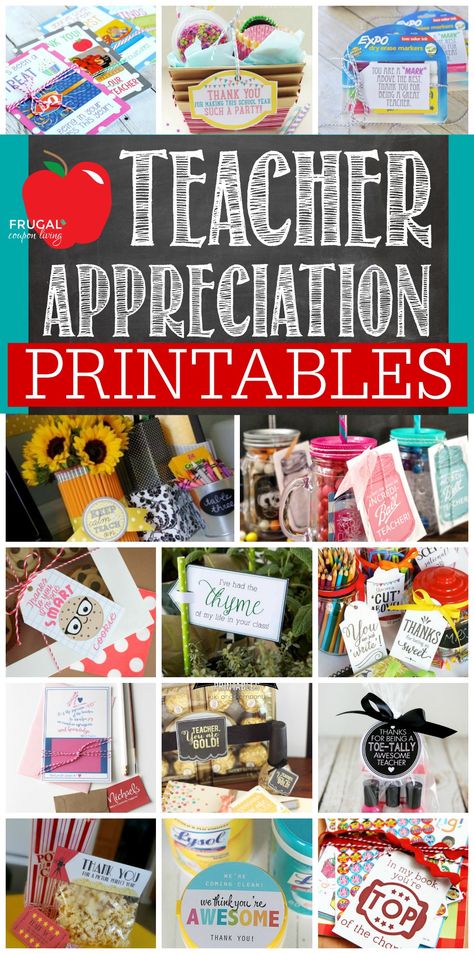 Take a look at all the ways to show your teacher you are thankful with these FREE Teacher Appreciation Printables plus more teacher appreciation Ideas on Frugal Coupon Living.. Teacher Coupons, Free Teacher Appreciation Printables, Teacher Gift Guide, Teacher Appreciation Printables, Appreciation Printable, Teachers Diy, Best Teacher Gifts, Free Teacher, Classroom Projects