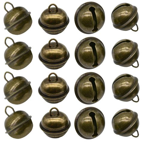 Craft Bells, Eid Al-adha, Diy Christmas Tree Ornaments, Christmas Tree Crafts, Navidad Diy, Haiwan Peliharaan, Vintage Bell, Metal Ball, Cat Pendants