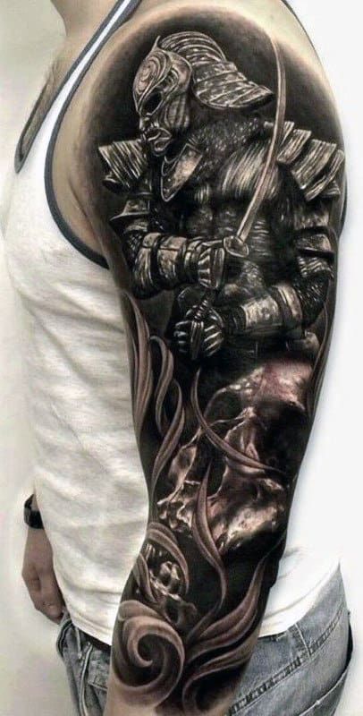 Top 61 Best Samurai Tattoo Ideas [2020 Inspiration Guide] Left Tattoo, Kurt Tattoo, Japanese Warrior Tattoo, Tato 3d, Samurai Warrior Tattoo, Tato Naga, Samurai Tattoo Design, Dengeki Daisy, Ikan Koi