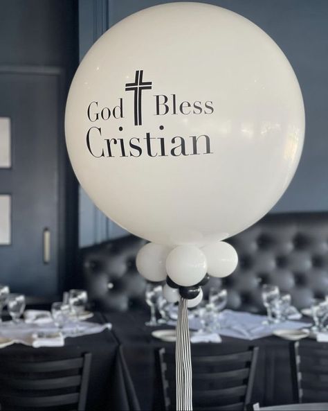 This black and white jumbo balloon fits into any events you have. Our jumbo balloons are always high-quality with premium ribbons, matching balloon weights, and writing as well!
Super elegant and stylish!

#jumboballoons #blackballoons #whiteballoons #confirmationballoons #blackandwhiteballoons #gtaballoons #vaughanballoons Confirmation Balloons, Confirmation Ideas, Black And White Balloons, Balloon Business, Event Balloons, Its A Boy Balloons, Jumbo Balloons, Balloon Weights, Black Balloons