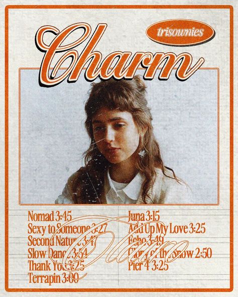 clairo charm album poster (2024) (copied from a suki waterhouse poster) #clairo #clairoposter #charmclairo #charmposter #clairoaesthetic Suki Waterhouse Poster, Clairo Charm, Clairo Poster, Artist Posters, Golden Trio, Graphic Poster Art, Suki Waterhouse, Graphic Poster, Poster Art